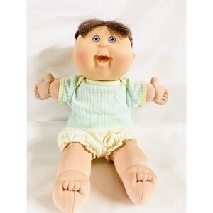 Play Along Cabbage Patch Kids Babies Doll Brown Hair Blue Eyes Soft Body 2005